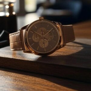 Montre Or & Bracelet Cuir